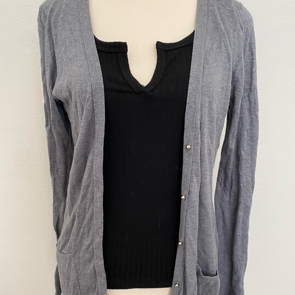 White House Black Market grey cardigan